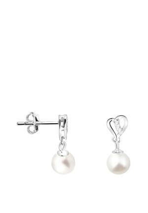 OHRSTECKER PEARL HEART - Earrings - silver coloured