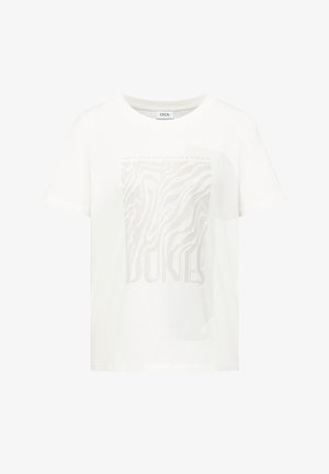 Cecil, T-SHIRT MIT RUNDHALS UND FOLIENPRINT - T-shirts print - vanilla white