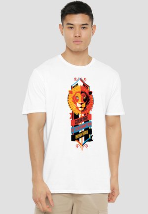 Cotton Soul, HARRY POTTER GRYFFINDOR TRAITS - Print T-shirt - white
