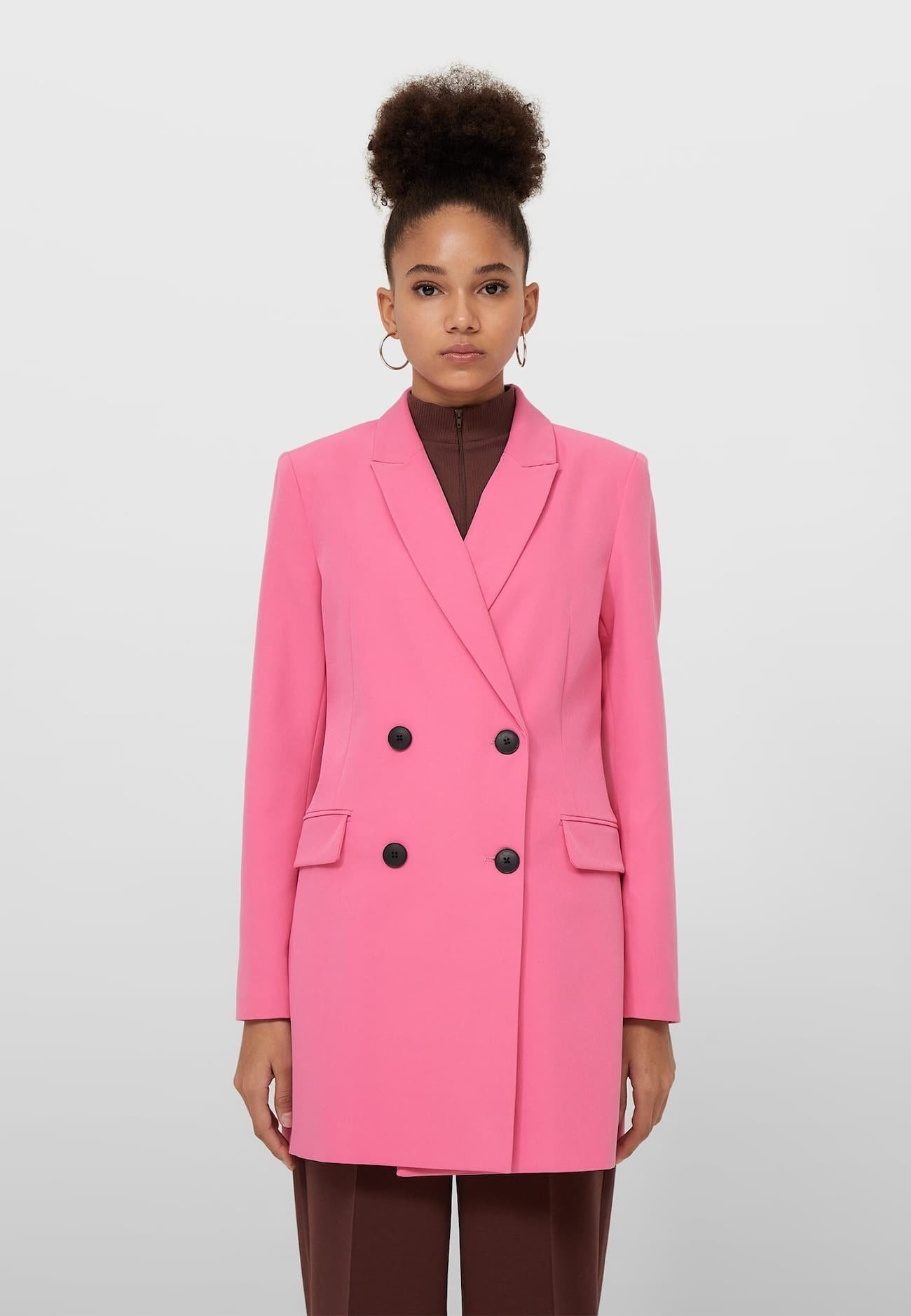 stradivarius pink blazer
