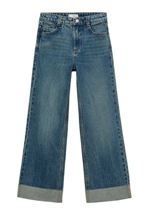 Mango Kids WIDELEG WITH TURNED-HEM - Blugi drepți - blue