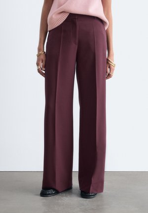 & OTHER STORIES, & OTHER STORIES LOOSE-FIT TAILORED TROUSERS - Pantalon classique - dark red