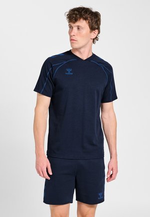Hummel, MOVE 2.0  SS - T-shirt imprimé - marine