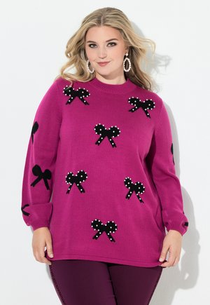 Strickpullover - dark hollyhock