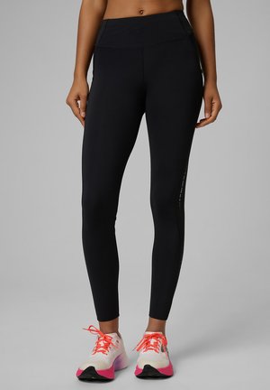4F, 4F LEGGINSY DO BIEGANIA SZYBKOSCHNĄCE DAMSKIE - Leggings - deep black