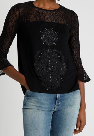 Top s dlouhým rukávem - black