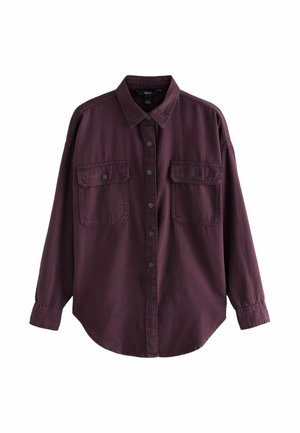 Next LOOSE FIT DENIM - Nööpidega pluus - berry red