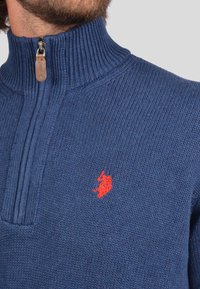 U.S. Polo Assn. HALF ZIP TROYER - Pulover - jeans blue