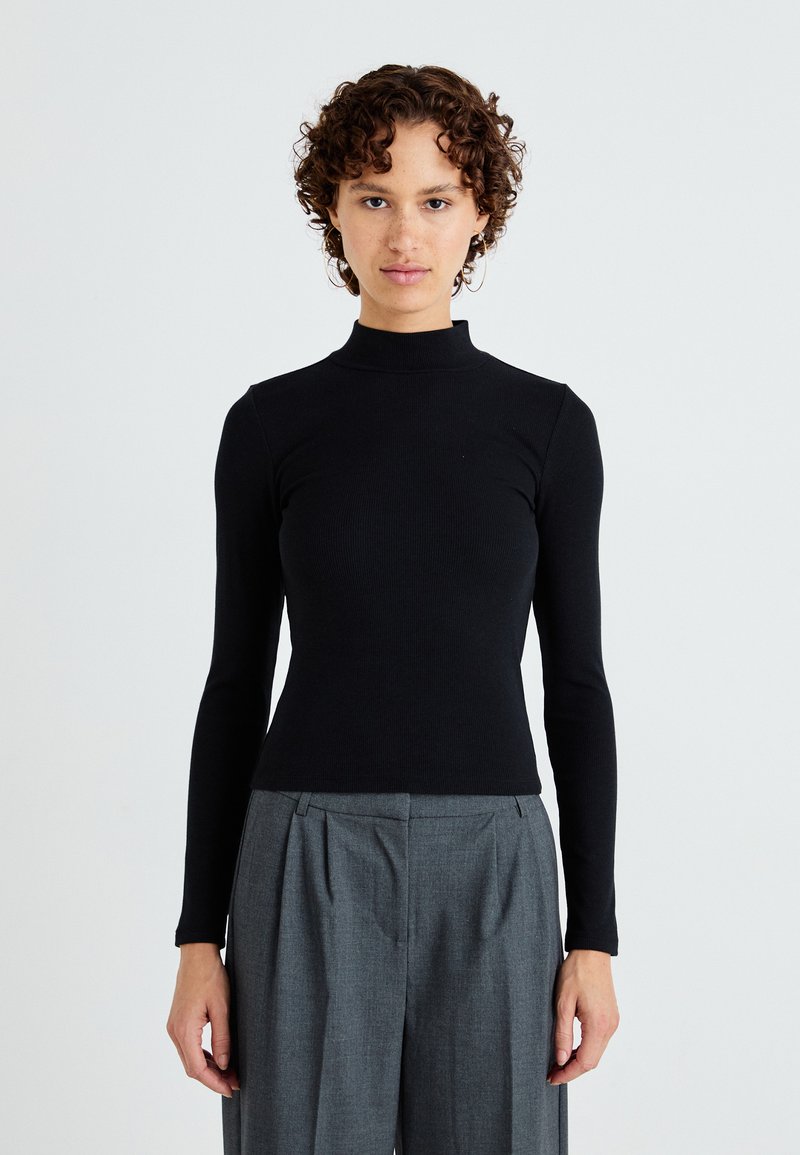 Camiseta De Punto Manga Larga Gap Para Mujer - Cuello Barco, Algodón Suave, Corte Cómodo