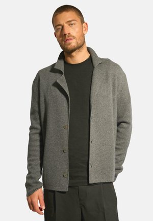 ALVAR BUTTONED WITH TAILOCOLLAR - Cardigan - heather anthracite