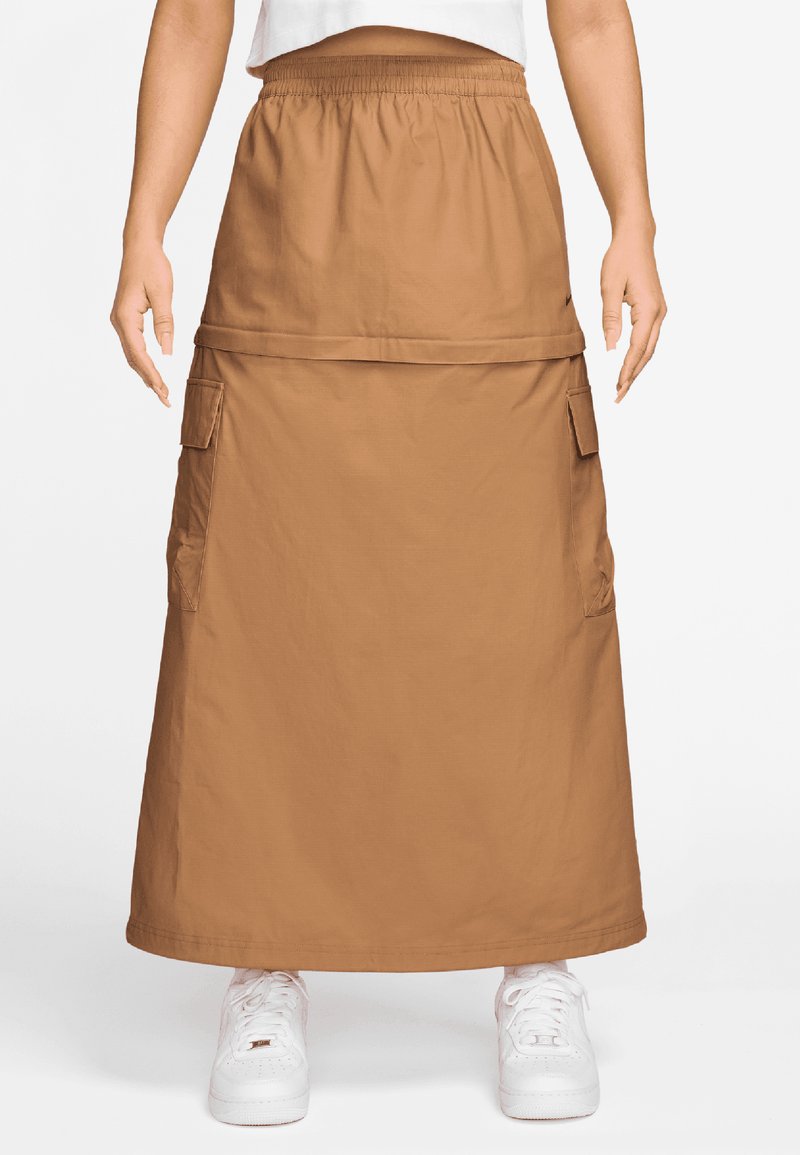 Nike Sportswear ESSTL WVN MR CGO  - Maksi sijonas - flax