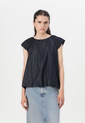 SLFRILLO SLEEVE - Bluse - dark blue denim