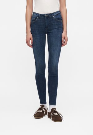 ONLY, ONLPOWER MID PUSH UP DET SK DNM - Дънки Skinny Fit - dark blue denim