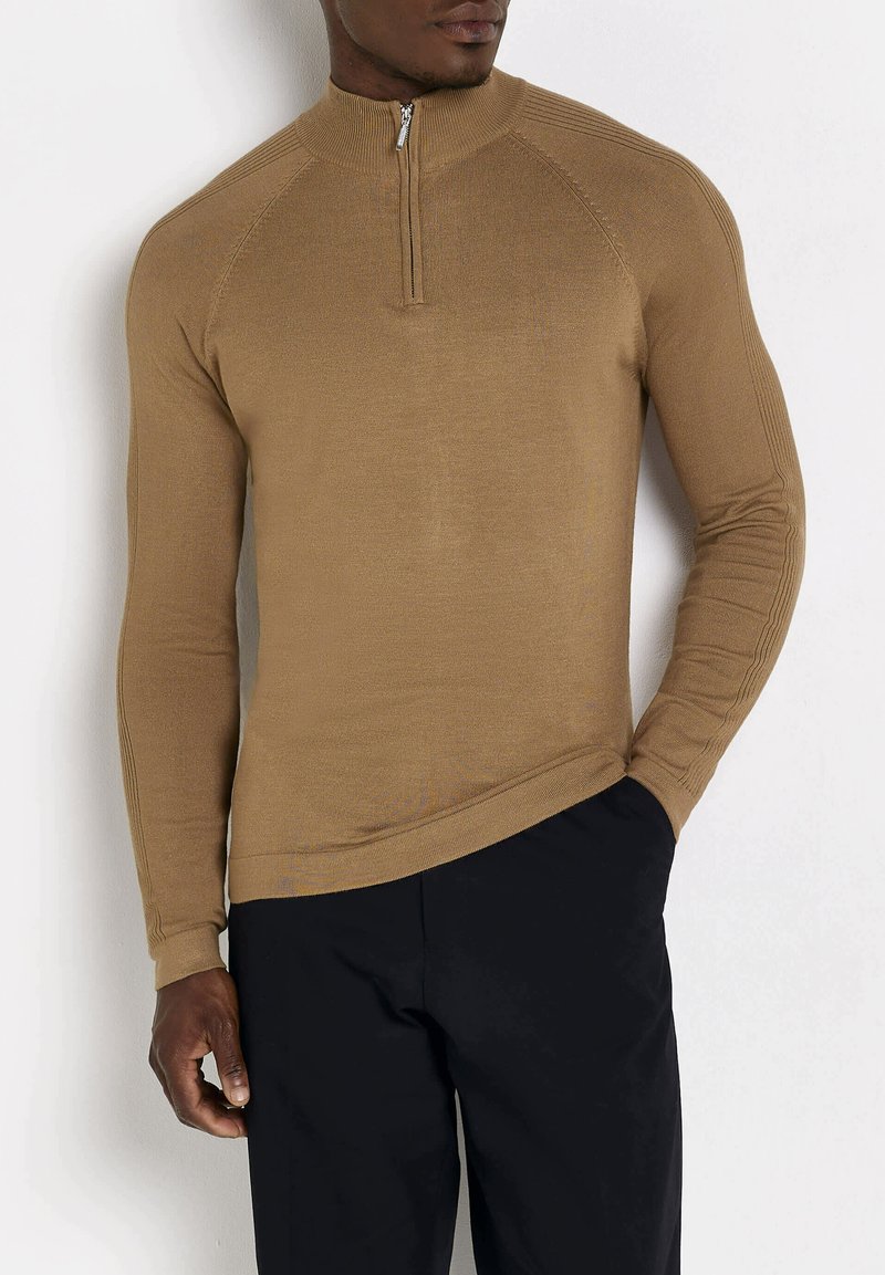 River Island Jumper stone dark/dark grey Zalando.de