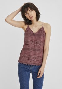 Vero Moda - VMHONEY SINGLET - Top - rose brown Miniatuurafbeelding 1