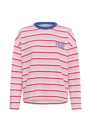 Kaffe, KAELOISE LS T-SHIRT - T-shirt à manches longues - pink red chalk stripe