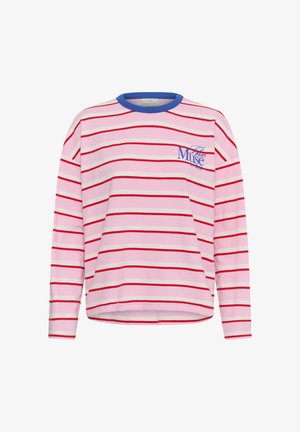 Kaffe, KAELOISE LS T-SHIRT - T-shirt à manches longues - pink red chalk stripe
