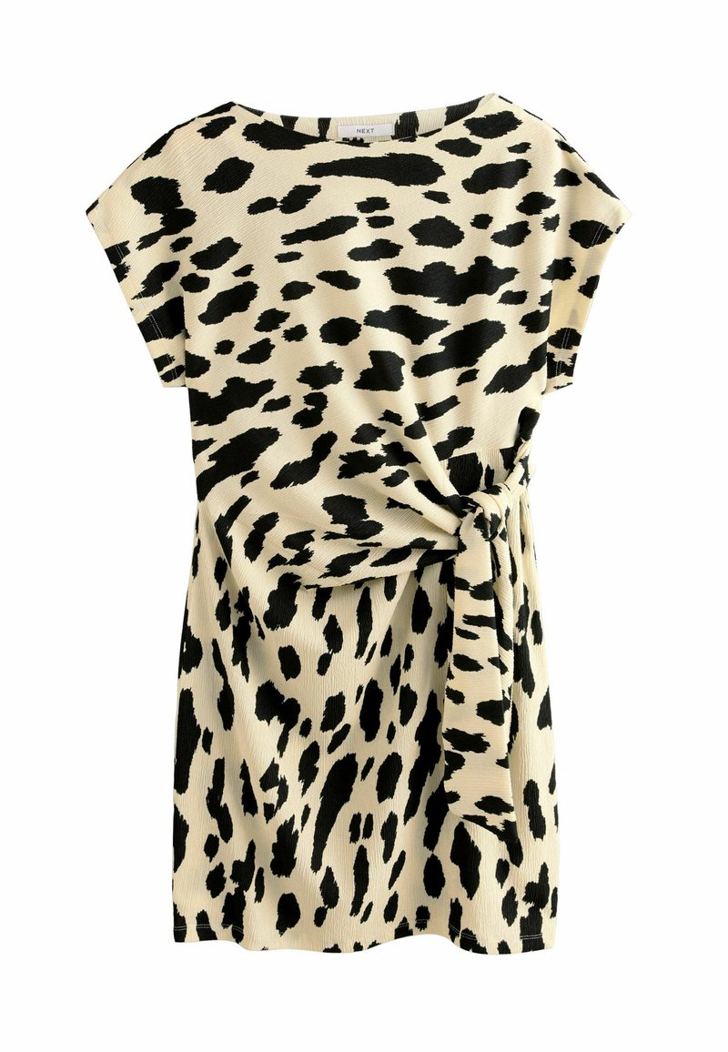 Next REGULAR FIT - TEXTURED DRAPE FRONT - Robe de jour - black white ...