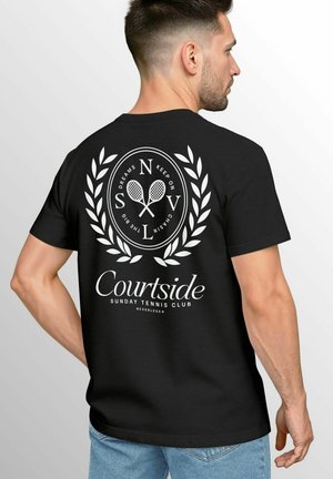 BACKPRINT TENNIS CLUB  - Print T-shirt - schwarz