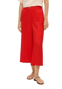 s.Oliver BLACK LABEL CULOTTE  WIDE LEG - Broek - preiselbeere