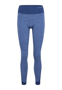 MT SHINE SEAMLESS - Leggings - blue indigo melange
