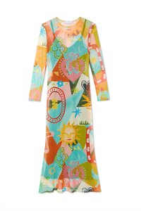 MULTI SUNDAZED SUMMER DRESS - Maxi dress - blue