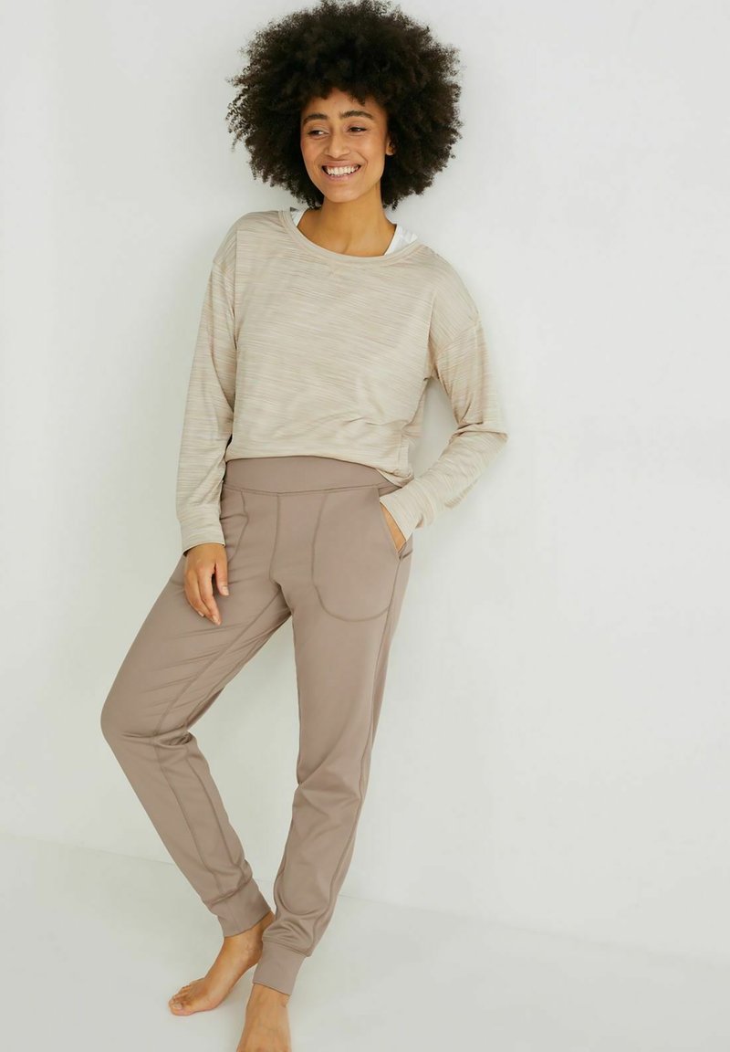 Damen Sportbekleidung | C&A Jogginghose taupe - AJ44530 Damen Sportbekleidung | C&A Jogginghose taupe - AJ44530
