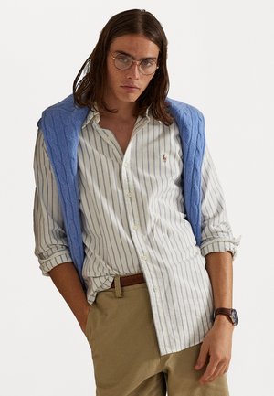 Polo Ralph Lauren CUSTOM FIT STRIPED OXFORD SHIRT - Košeľa -  white/blue multi
