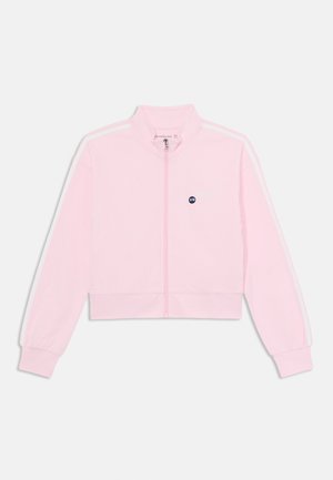 Bluză de molton cu fermoar - pink