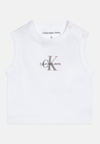 Calvin Klein Jeans - BABY MONOGRAM  LOGO UNISEX - Felső - bright white Miniatűr kép 1