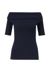 IM SLIM FIT MIT CARMEN-AUSSCHNITT - Top - navy