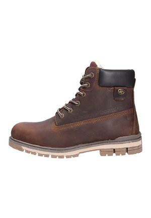Lace-up ankle boots - schoko