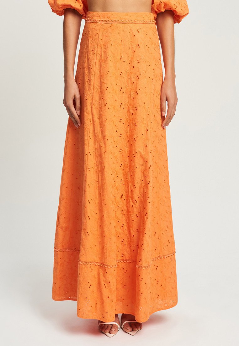 CHANCERY TARA Maxirok orange broderie/oranje Zalando.nl