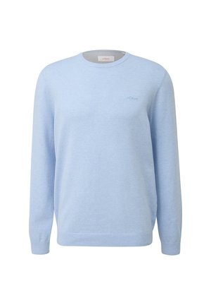 MIT LOGO-STICKEREI - Strickpullover - hellblau