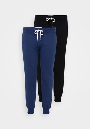 Pier One 2 PACK - Tracksuit bottoms - black/dark blue