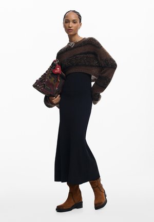 Desigual LARGE GRAFFITI LIPS - Geantă de mână - green