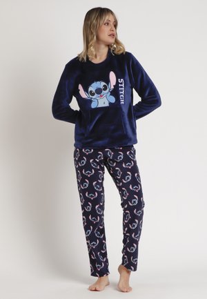 MANGA LARGA CALENTITO STITCH FACES SET - Pijama - marino