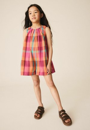Next, REGULAR FIT - STRAPPY PLAYSUIT  . - Overal - bright pink turquoise check