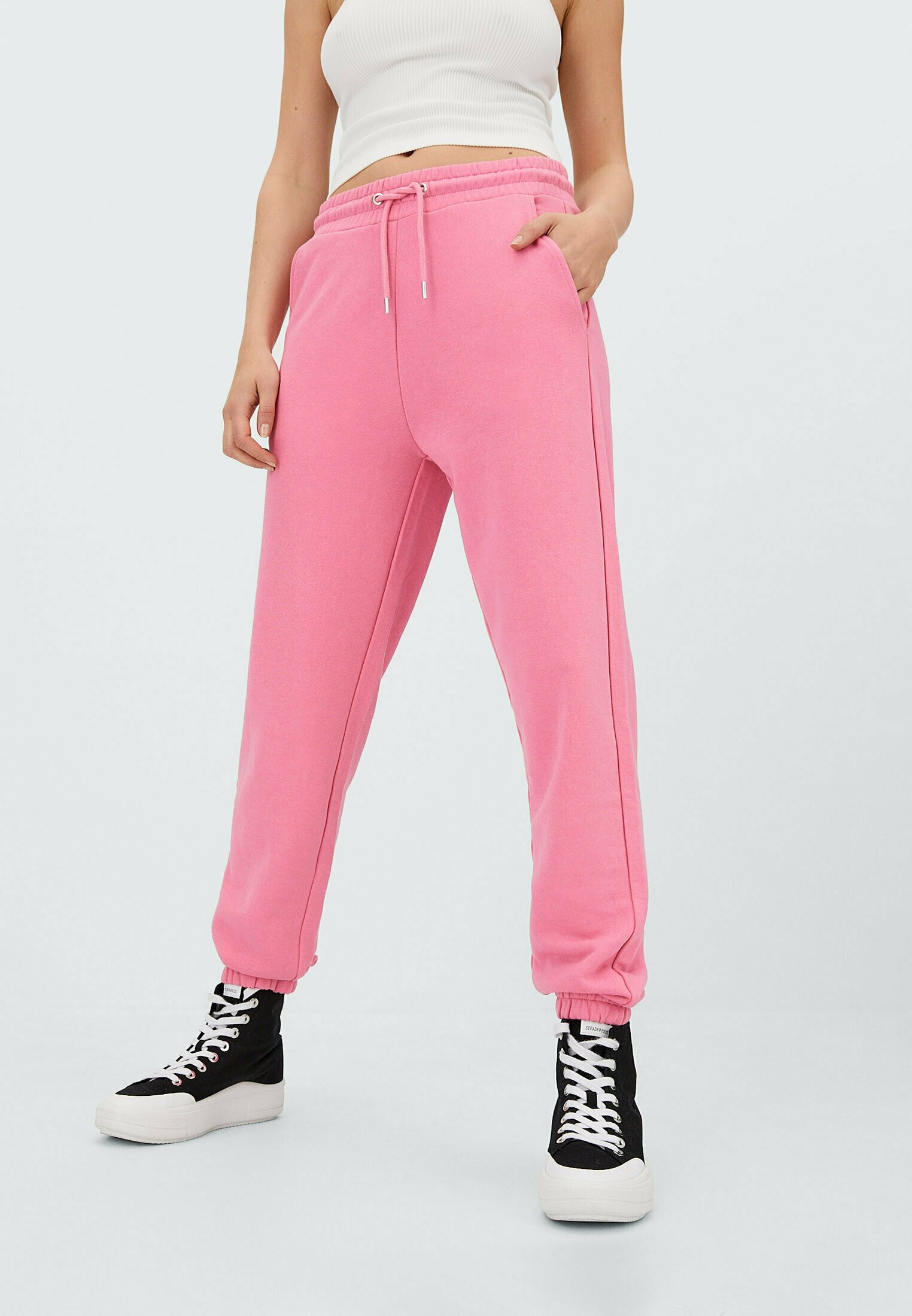 Stradivarius Pantaloni sportivi - pink/fuxia - Zalando.it