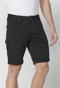 Koroshi BERMUDA STRETCH REGULAR COLORS BERMUDA STRET - Jeansshorts - black