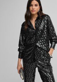 Next SEQUIN BUTTON UP TALL REGULAR FIT - Blúzka so zapínaním na gombíky - navy