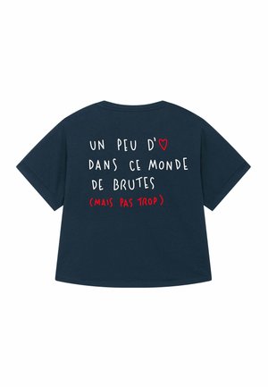 BRUTE BACK ROLL UP TEE 25 - Print T-shirt - dark blue
