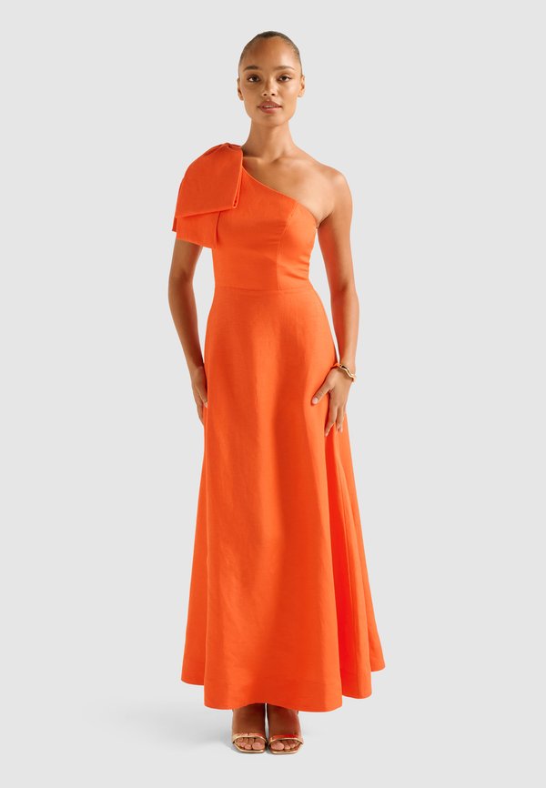 DANNI ASYM BOW MIDI - Cocktail dress / Party dress - orange fire