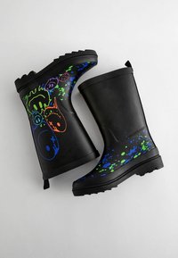Next REGULAR FIT - Bottes en caoutchouc - black multi happy rubber wellies