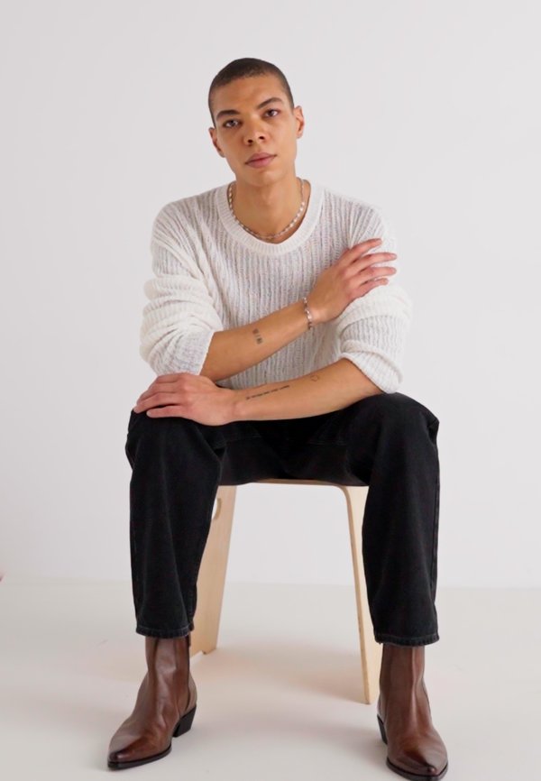 MARINER LINK CHAIN NECKLACE AND BRACELET UNISEX SET - Necklace2