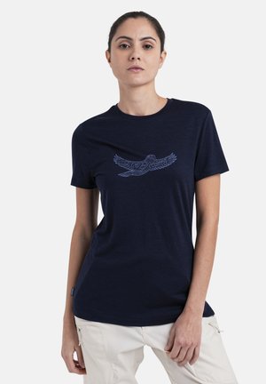 MERINO 150 MID WEIGHT TECH LITE GRAPHIC - T-shirt med print - DARK BLUE