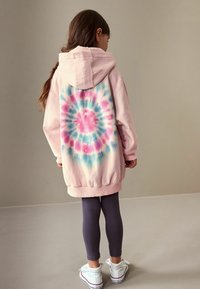 Next LONGLINE STANDARD - Mikina s kapucí - pink smile tie dye