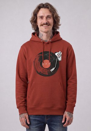 watapparel, SCHALLPLATTE UNISEX - Kapuzenpullover - earthy red