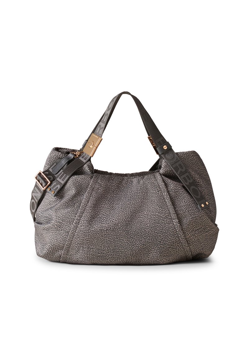 Borbonese FOLD BOWLER MEDIUM - Handtasche - clay grey