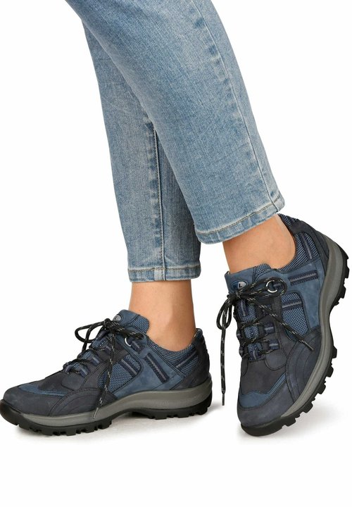 Waldläufer Scarpe Stringate Uomo, Modello H, Colore Blu Turchese, Materiale Gomma/Nabuk, Larghezza H - 4